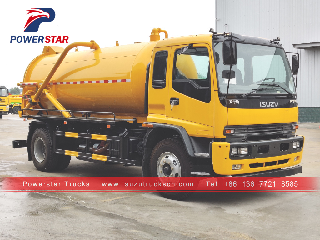 12,000L ISUZU FTR vacuum sewage suction tanker trucks