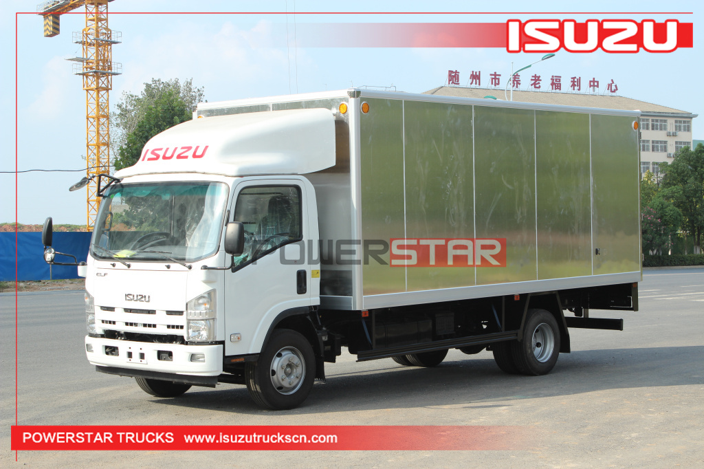 Pilipinas Bagong 5tons hanggang 10tons 190HP Isuzu 700p 4X2 Aluminum alloy Cargo Van Truck