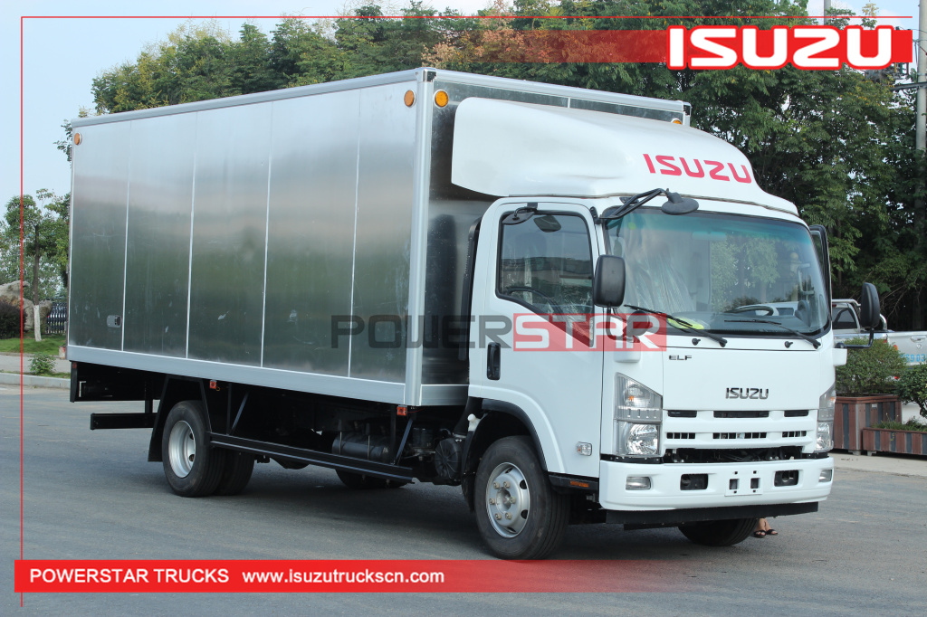 Pilipinas Bagong 5tons hanggang 10tons 190HP Isuzu 700p 4X2 Aluminum alloy Cargo Van Truck