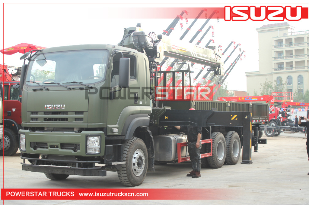 Military Isuzu GIGA VC46/61 Cargo Truck with Palfinger SPS40000 16Ton stiff boom Crane