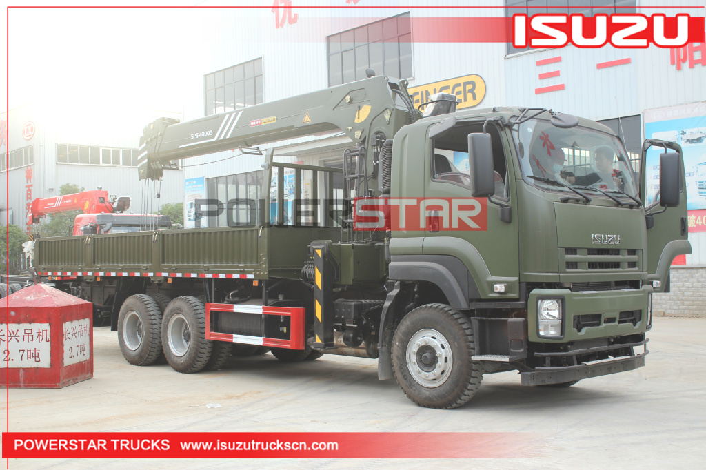 Military Isuzu GIGA VC46/61 Cargo Truck with Palfinger SPS40000 16Ton stiff boom Crane