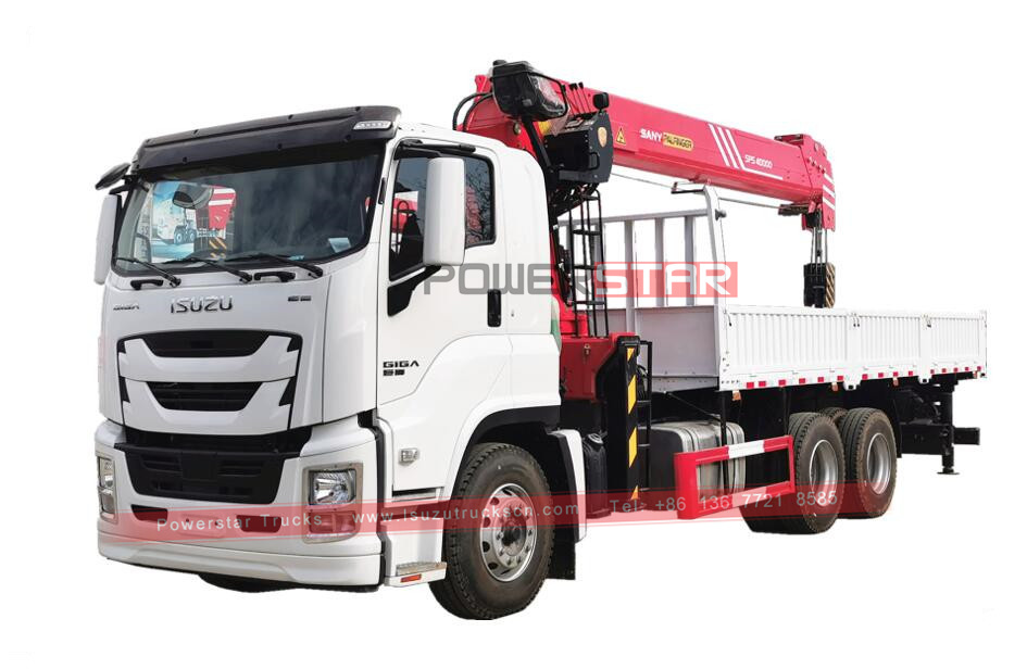 Philippines ISUZU GIGA/VC61 Dropside Cargo Truck mounted Palfinger SPS40000 boom crane