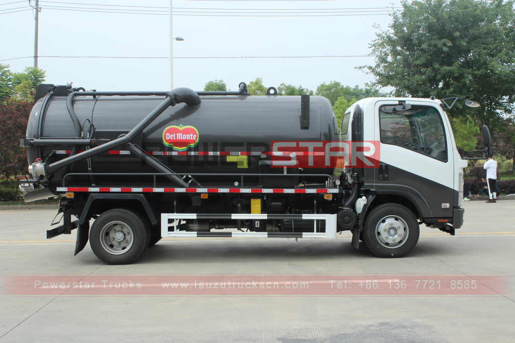 Pilipinas Del monte ISUZU Vacuum Suction Truck Vacuum Suction Truck ISUZU ELF 4X2 Vacuum Sewage Suction Tanke sasakyan 8,000L