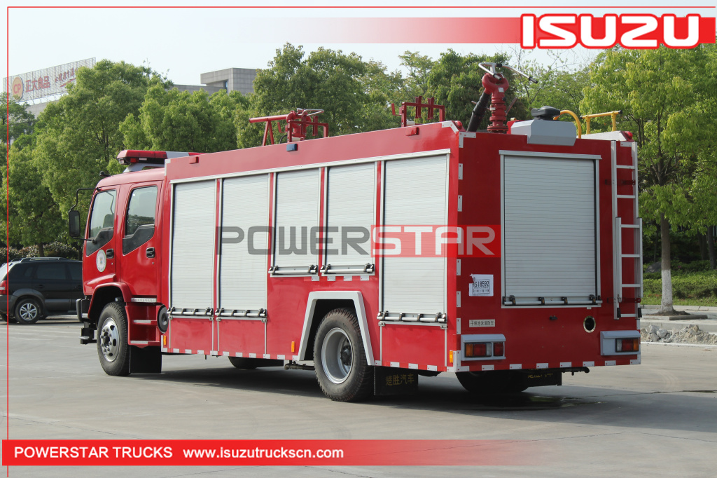 6Tons ISUZU FVR Water Foam Powder Tank Fire Fighting Trucks