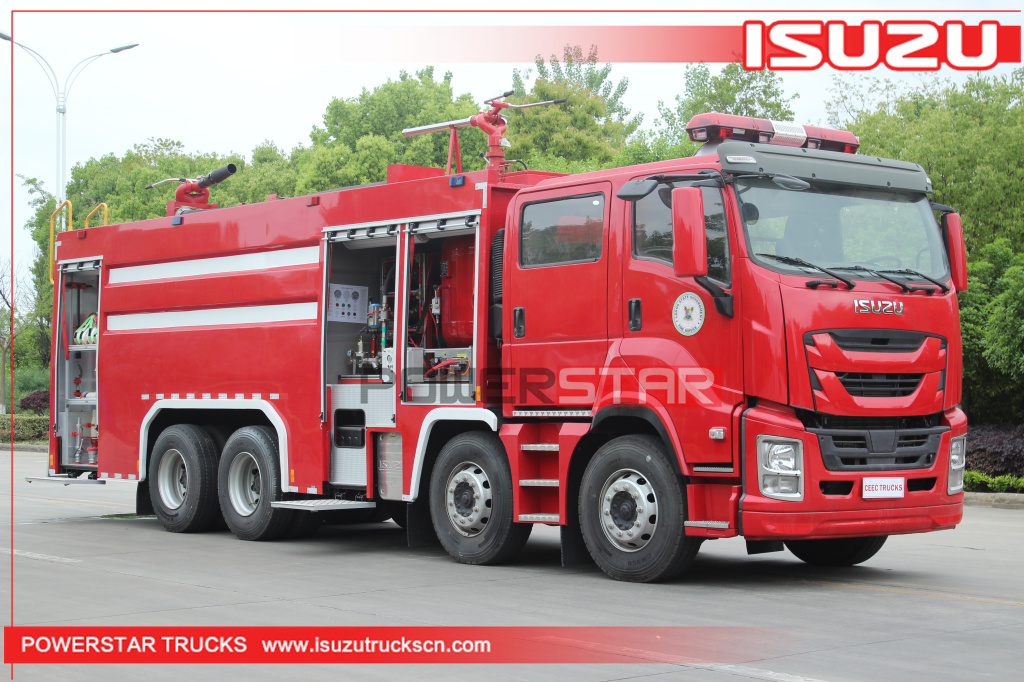 17 Tons ISUZU Fire truck with 8x4 GIGA water foam dry powder heavy fire engine vehicle