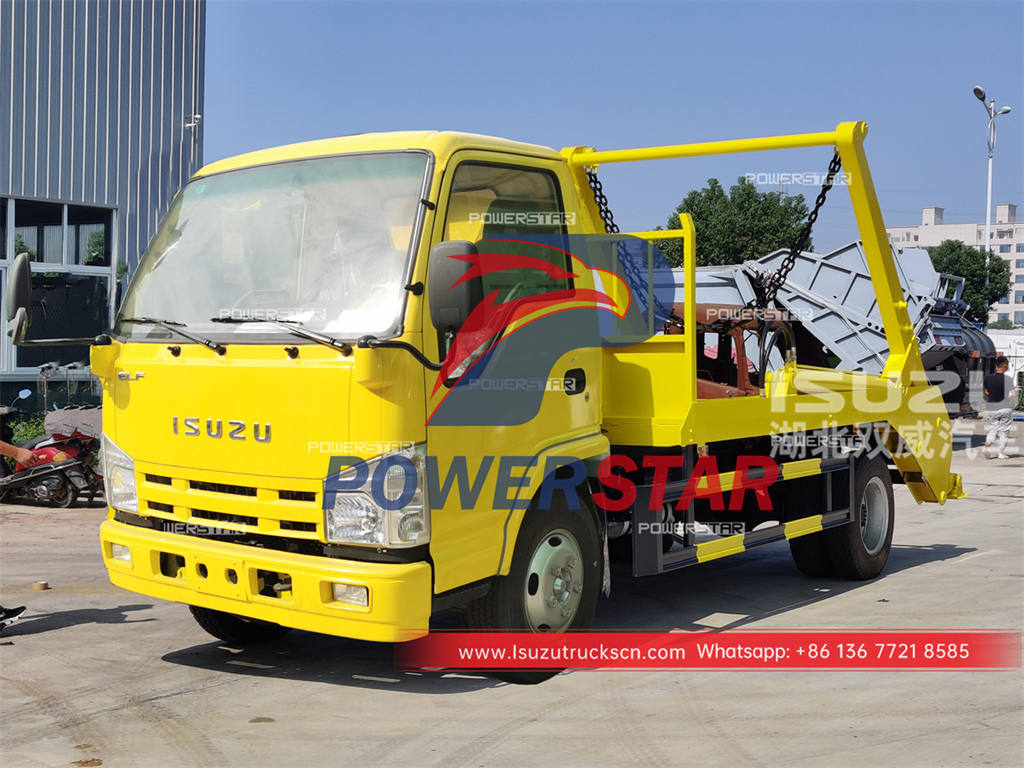 ISUZU 6CBM skip loader garbage truck for sale