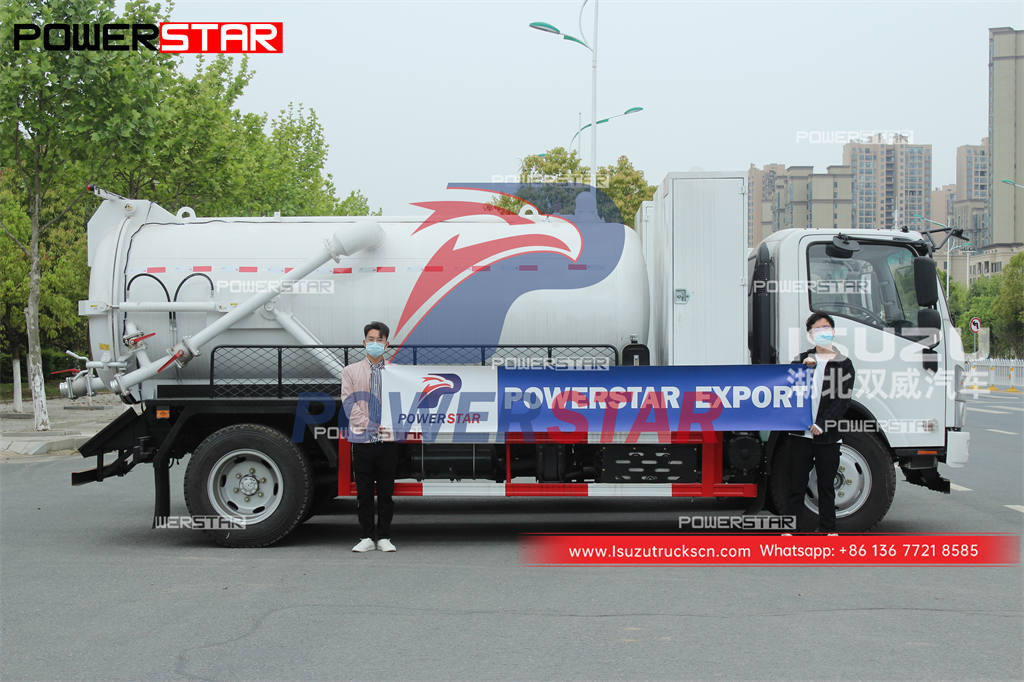 Myanmar ISUZU 6 wheeler sewer vacuum truck at best price