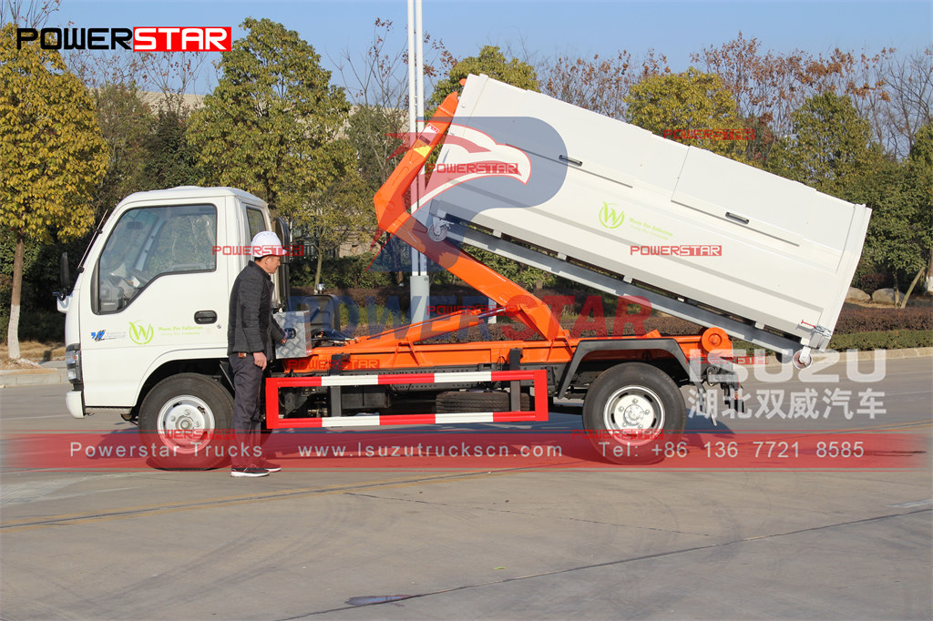 POWERSTAR 6cbm hook loader truck export sa St Martin pinakamahusay na presyo