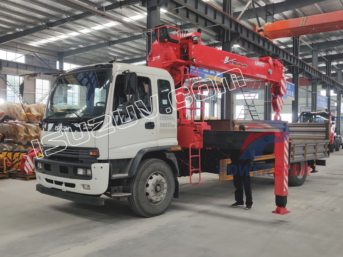 paano mag-maintain ng ISUZU FTR FVR off road boom crane truck