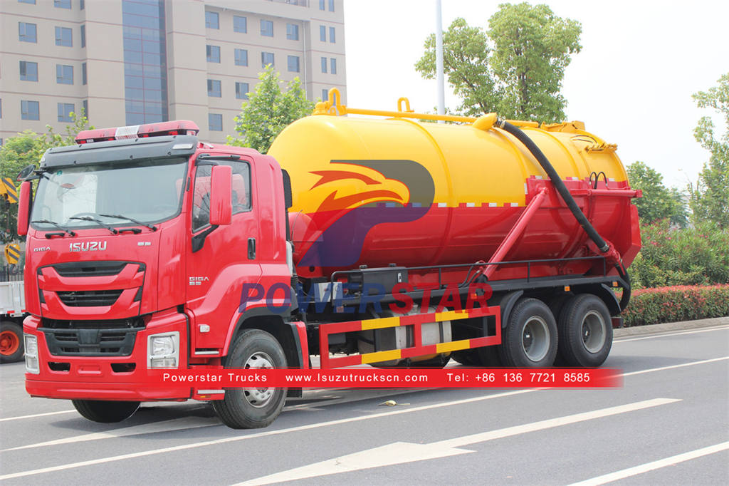 ISUZU GIGA 6Ã—4 vacuum tank cleaning truck for sale