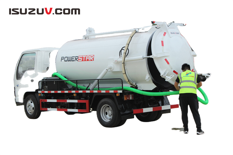 Isuzu 600P vacuum suction truck