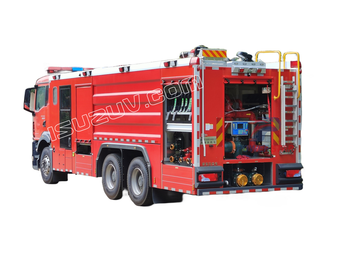 6x4 MAN Fire Fighting Truck Vehicles With Water Tanker 12000L hale CB10/100-RSD fire pump Akron PSKD 10/80WB monitor