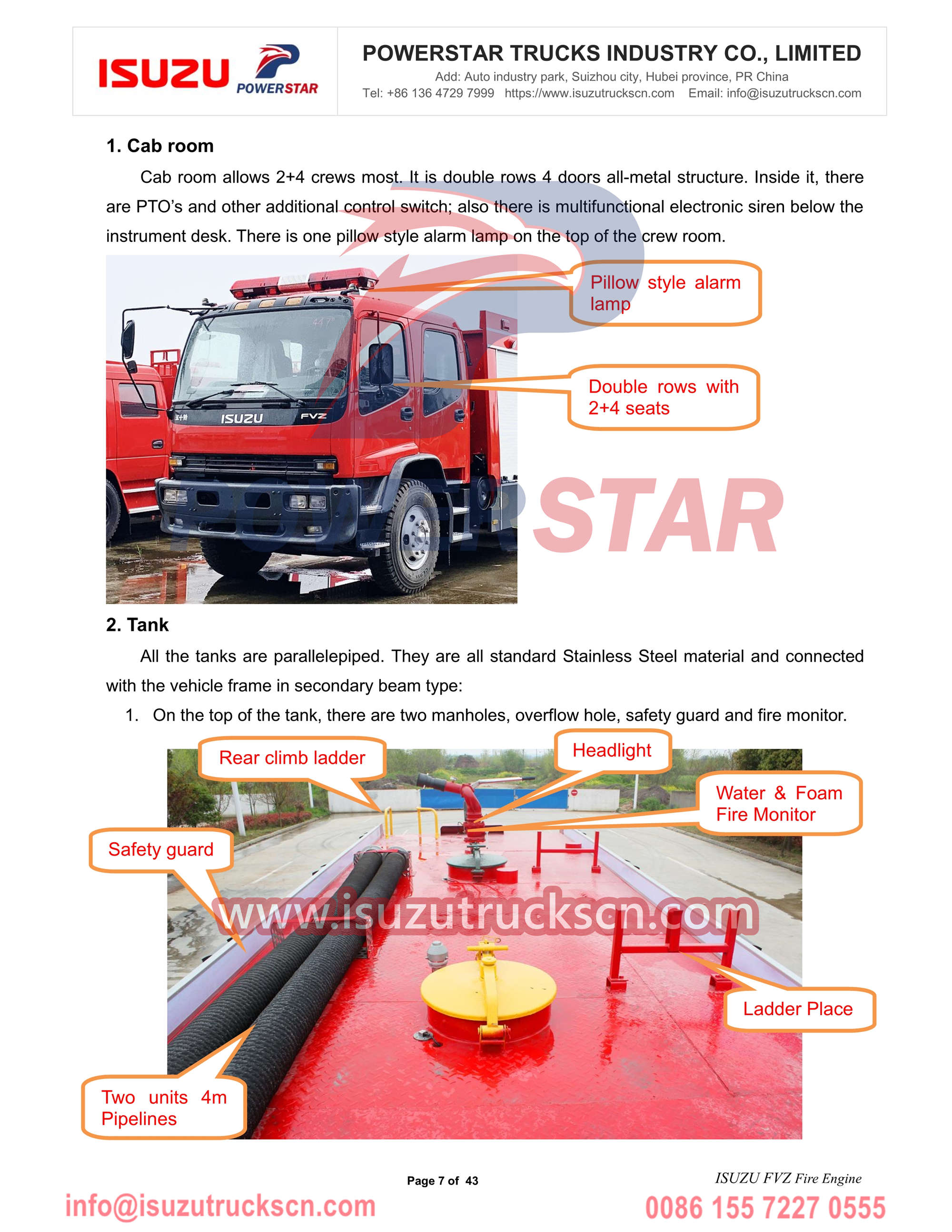 Isuzu fire engine 10 wheeler