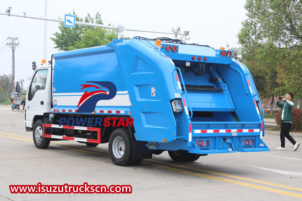 Isuzu refuse compactor truck