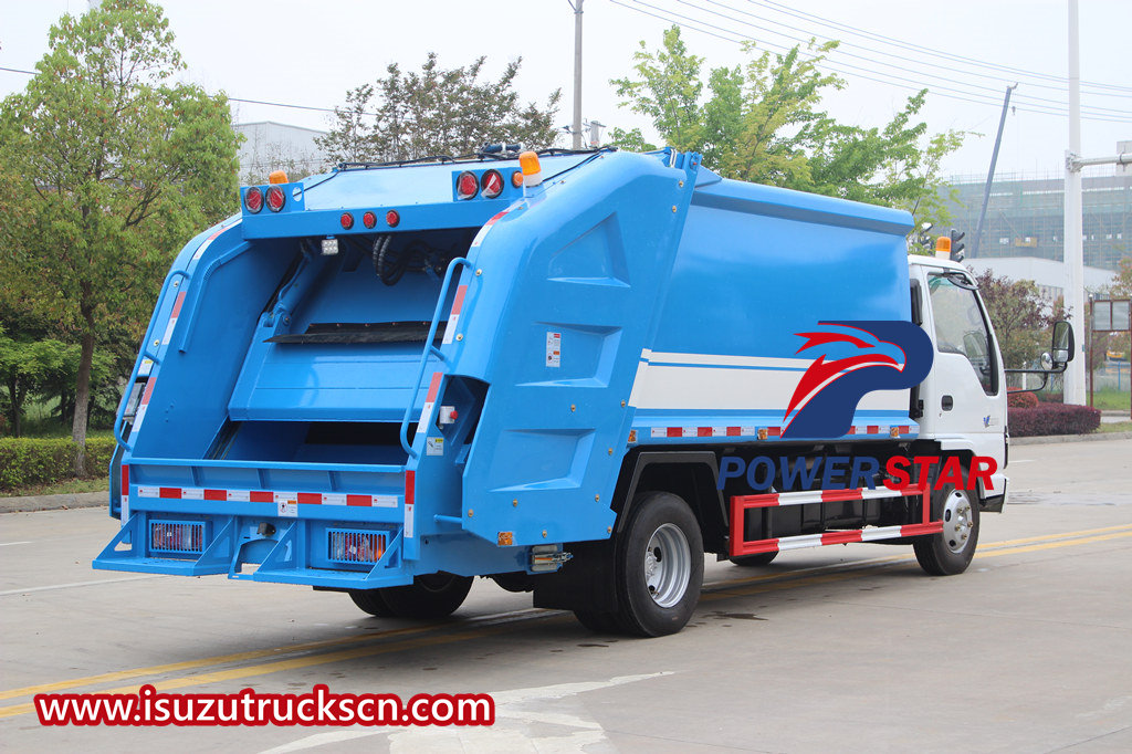 Isuzu refuse compactor truck