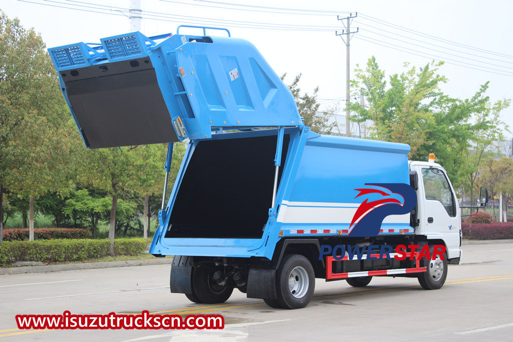 Isuzu refuse compactor truck