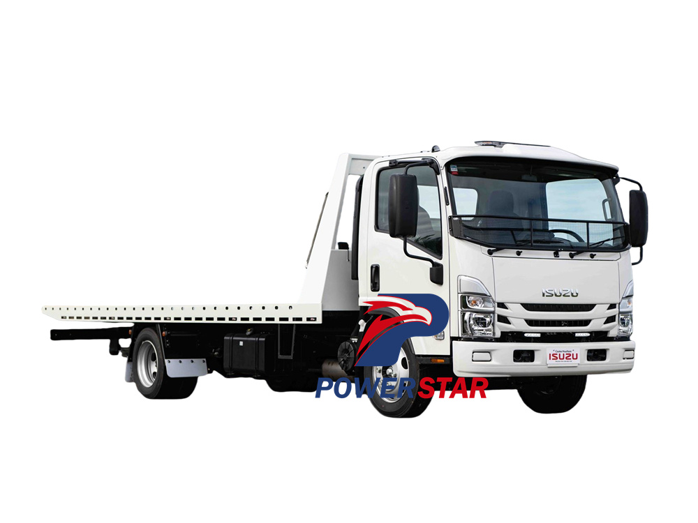 Isuzu NPR road rescue flatbed tow truck