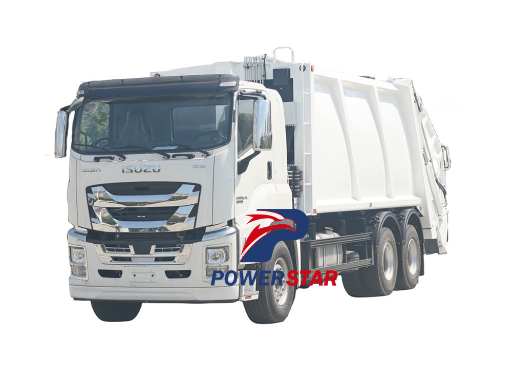 Isuzu 6x4 giga trash compactor truck