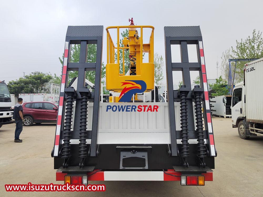 Isuzu boom truck crane