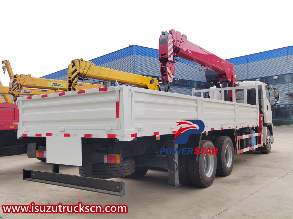 Isuzu boom truck crane