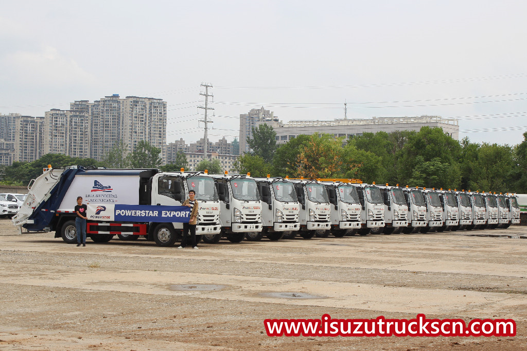 Isuzu garbage compactor trucks 40 units export sa Africa Ethiopia