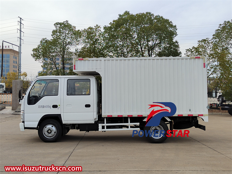 Isuzu 4x2 2+3 seats cargo van truck