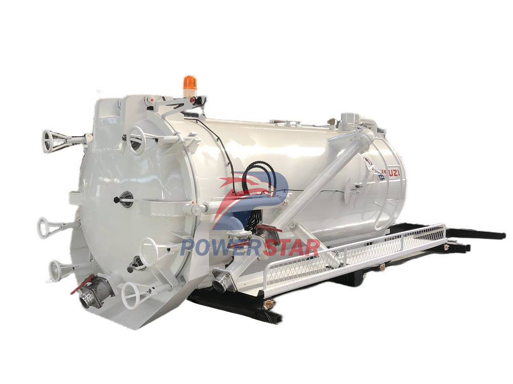 5,000 liters vacuum pump tanker body 