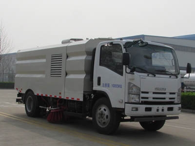 Isuzu road washer street sweeping vehicle