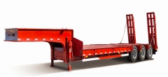 China manufacturer muti axle hydraulic gooseneck detachable lowbed/lowboy semi truck trailer for sale