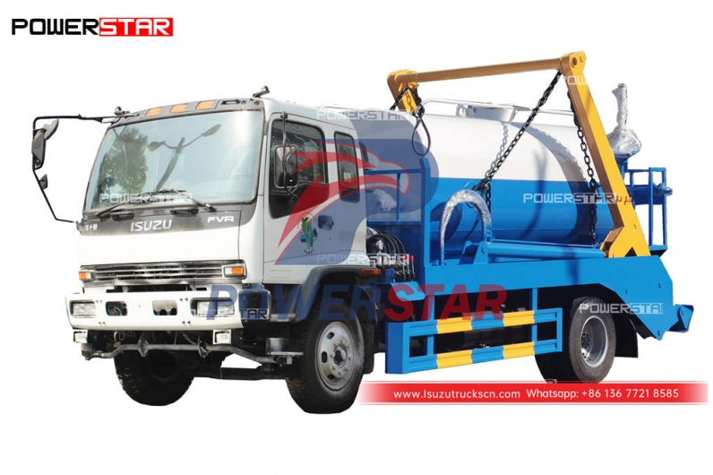 Algeria ISUZU FTR skip loader mounted water tank