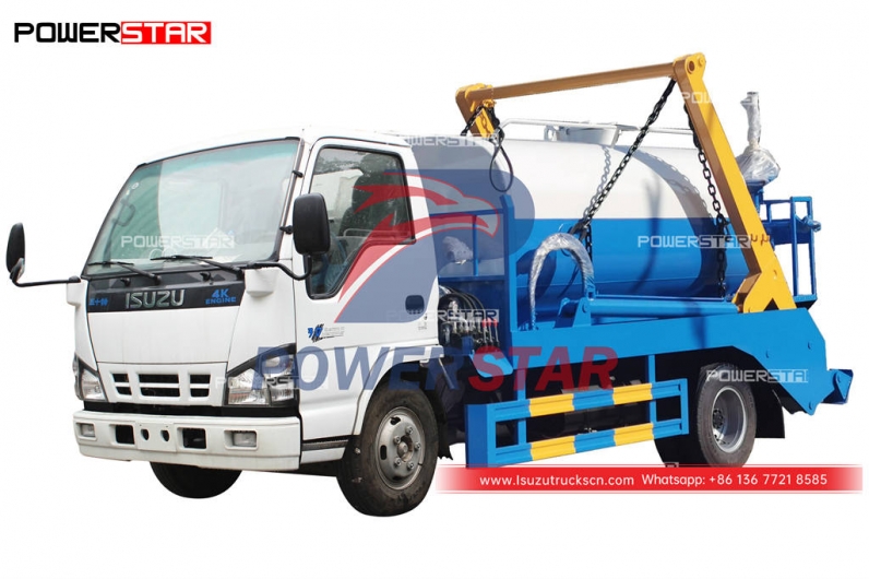 Dominican ISUZU 600P skip loader with water tank