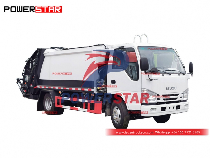 Cheap price ISUZU 6CBM rear load refuse truck for sale