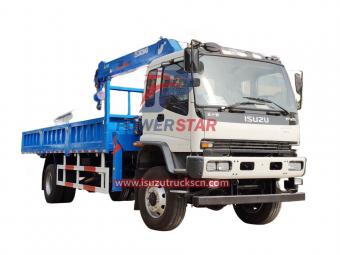 Boom crane on Isuzu FVR 4x4 Cargo Truck