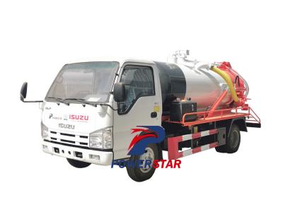 Isuzu 100P sewage vacuum pump truck