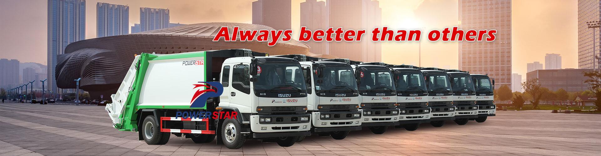 Isuzu garbage compactor truck