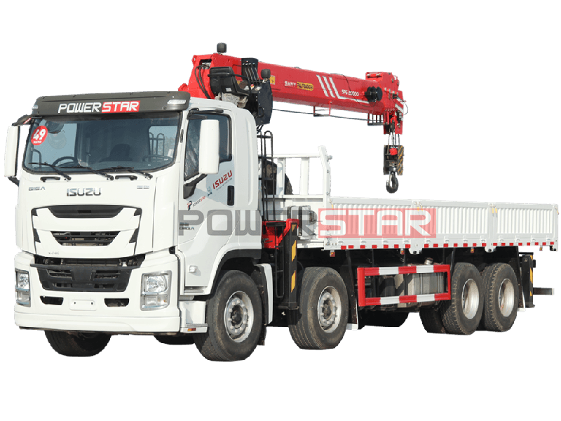 Isuzu Truck na may crane
    