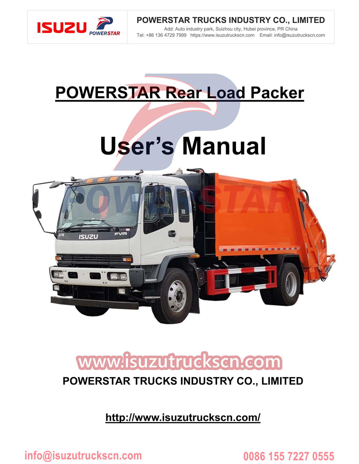 Isuzu 12cbm rear loader packer truck export sa Yemen
    