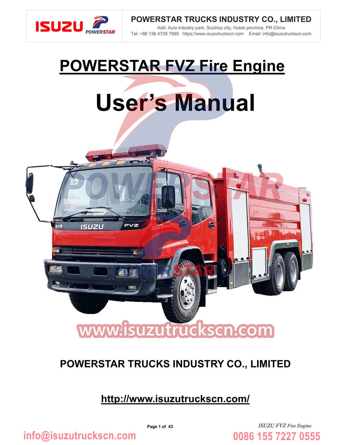 ISUZU Fire Tender 10 wheeler Manual export sa Senegal
    