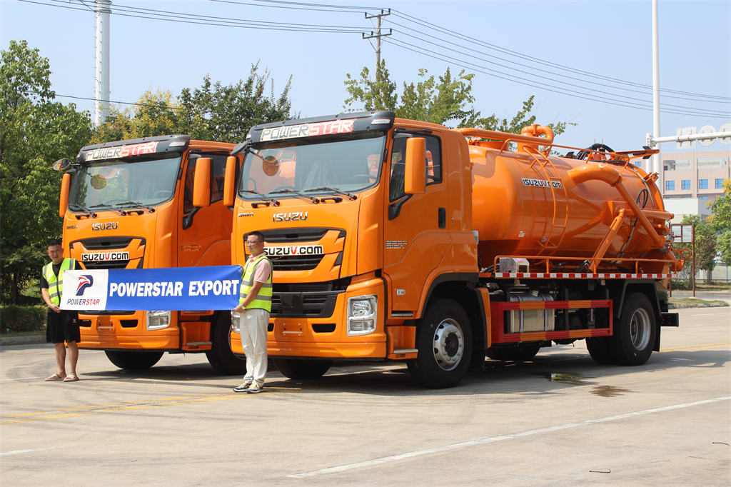 Djibouti-2 units ISUZU FVR combination vacuum trucks na na-export