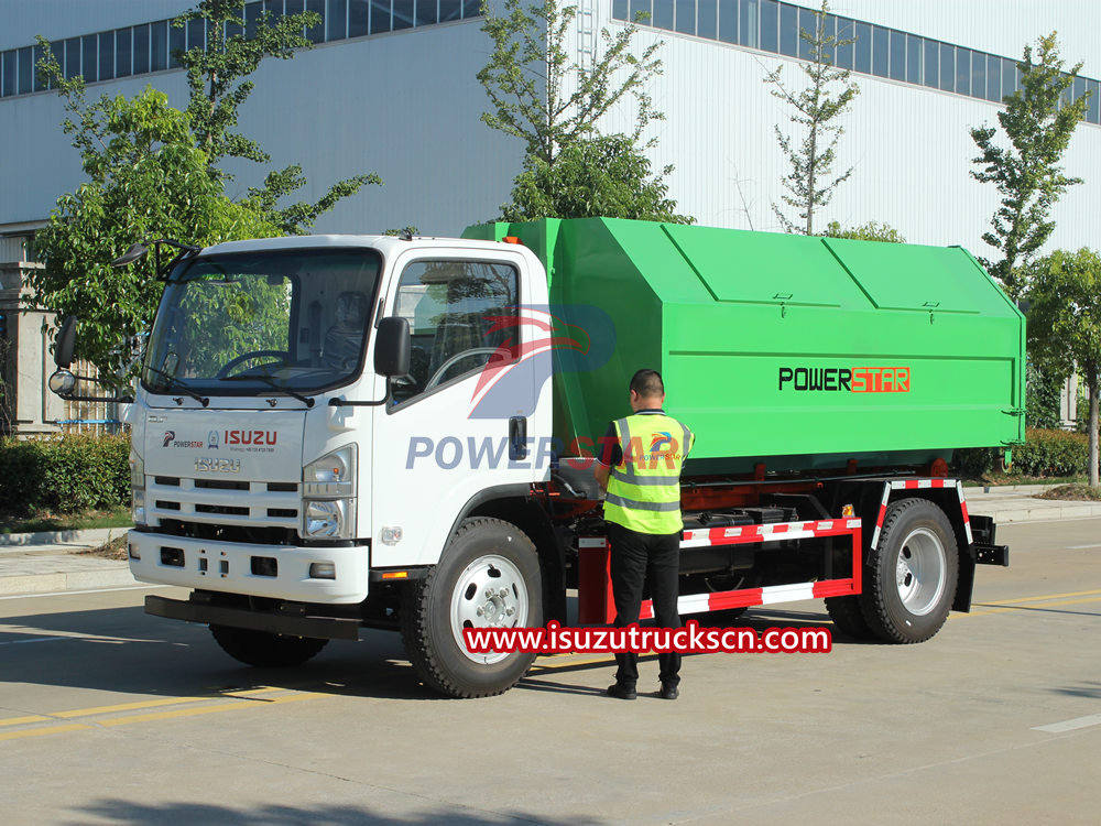 Prinsipyo ng pagtatrabaho ng Isuzu hook-arm garbage truck
    