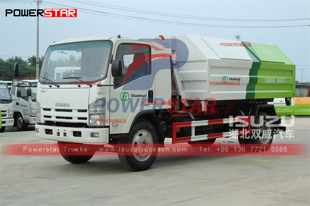 ISUZU 12CBM container loading garbage truck operation manual export sa Mongolia
    