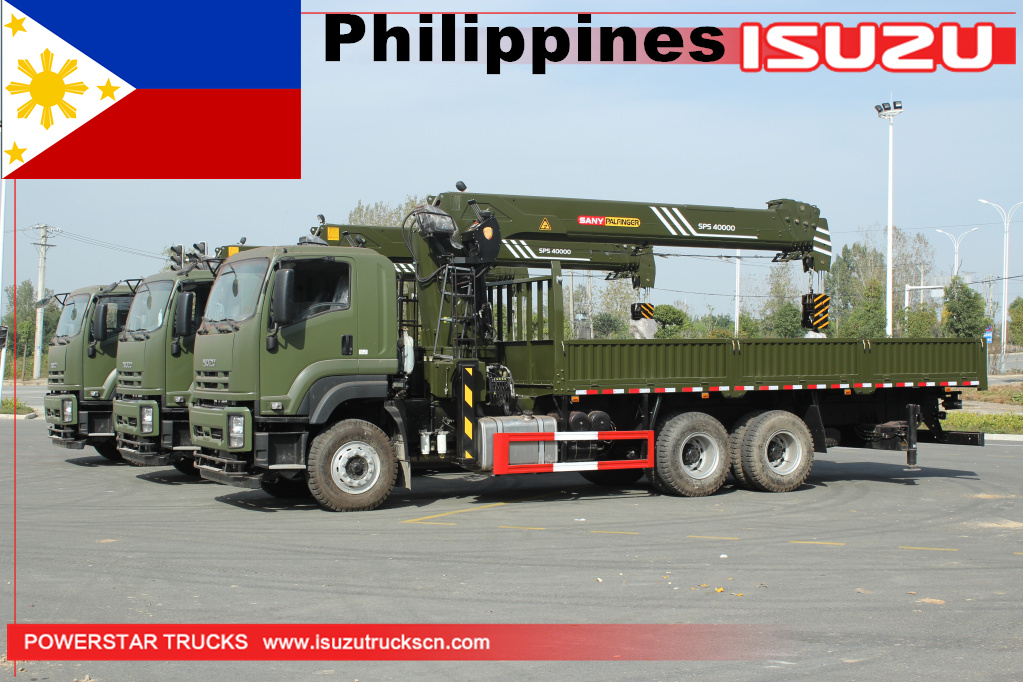 Pilipinas - 3 unit ng ISUZU VC46 Truck na may Palfinger SPS40000 16Ton crane
    