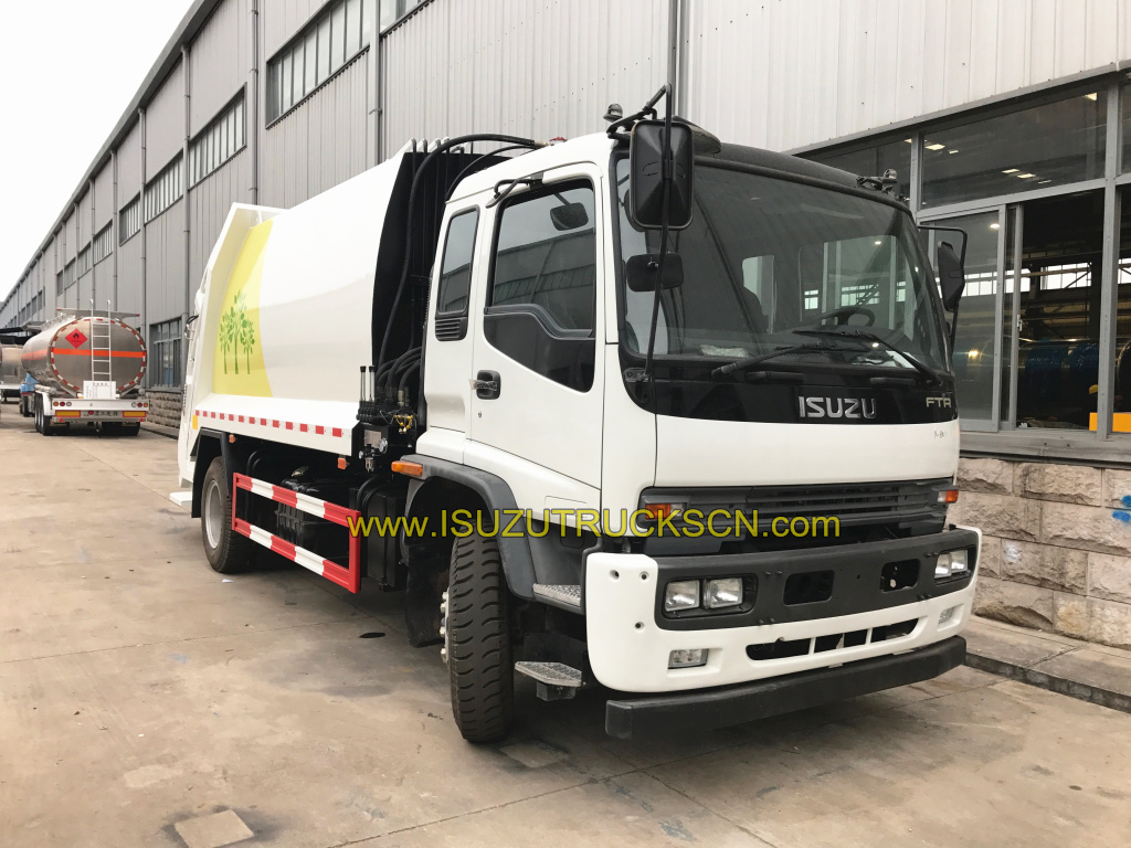 12cbm FTR ISUZU garbage compactor truck para i-export
    