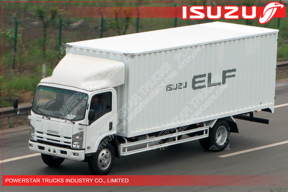 2015 hot sale Isuzu ELF cargo van truck lorry vehicle para sa city transport
    