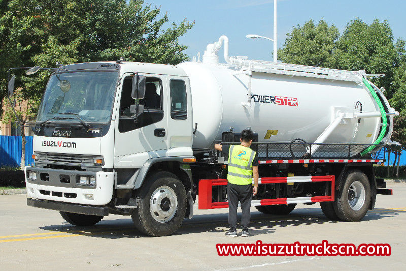 ISUZU FTR 10 CBM sewage tank truck Engine 4HK1-TC na may 205 hp
    