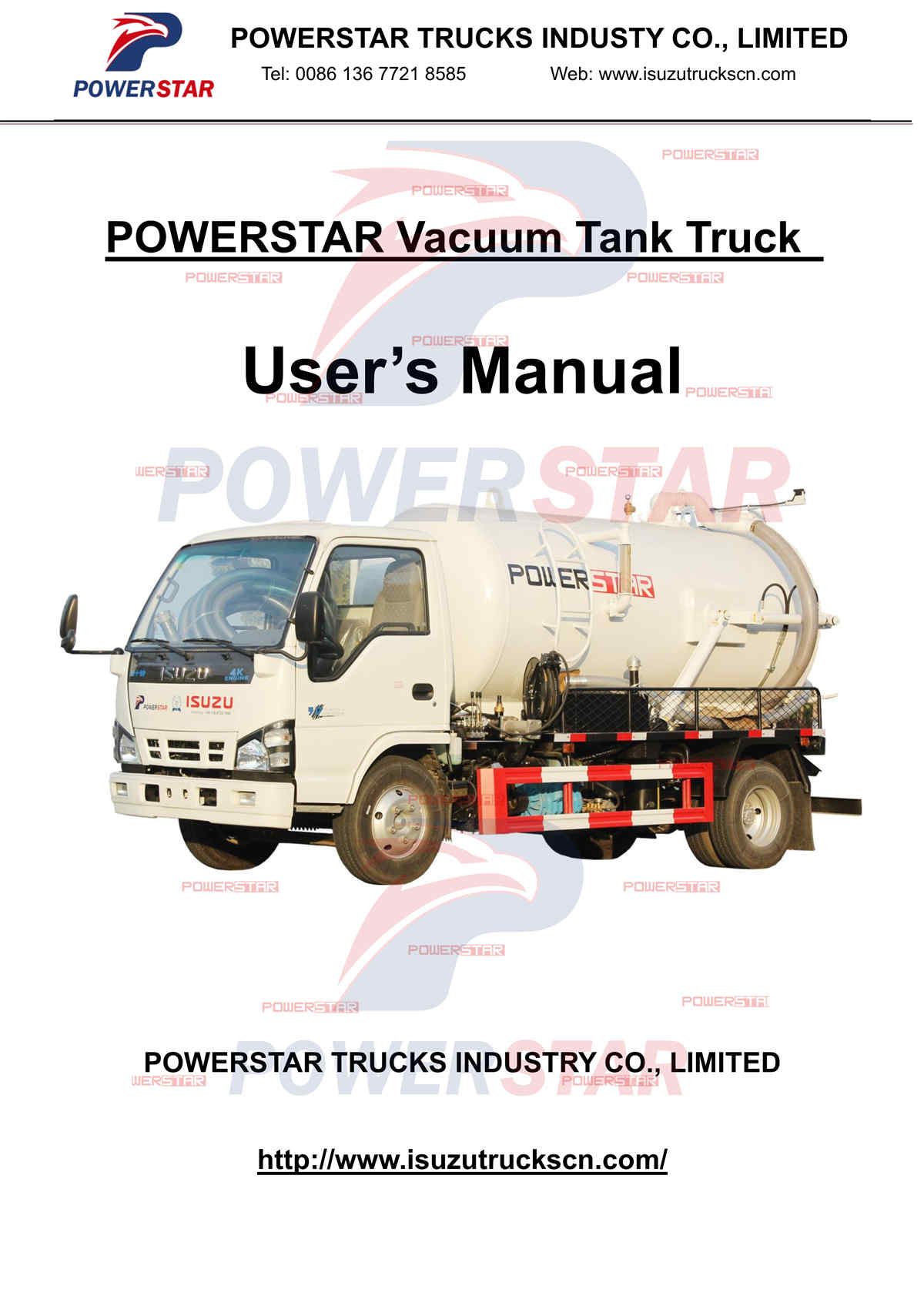 ISUZU NKR 5CBM vacuum tank truck operation manual export sa Pilipinas
    