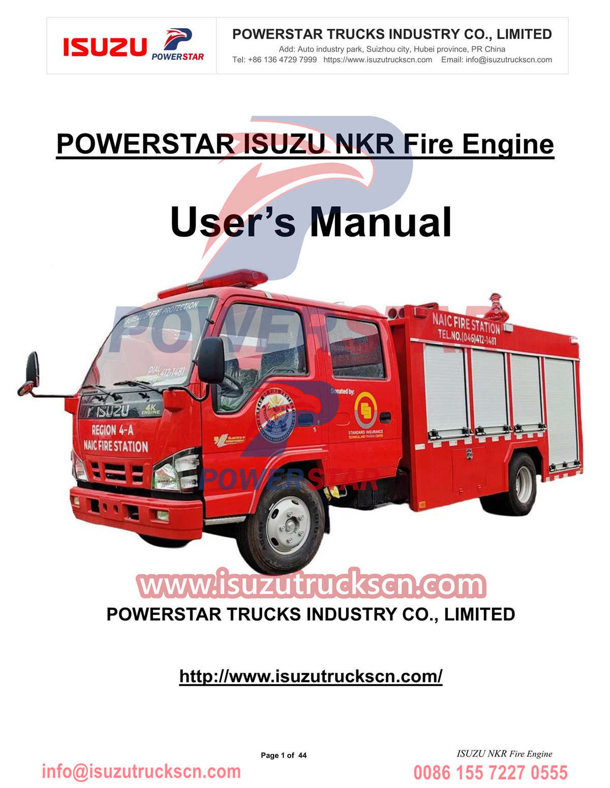 ISUZU Water Fire Engine export Philippines Davao
    