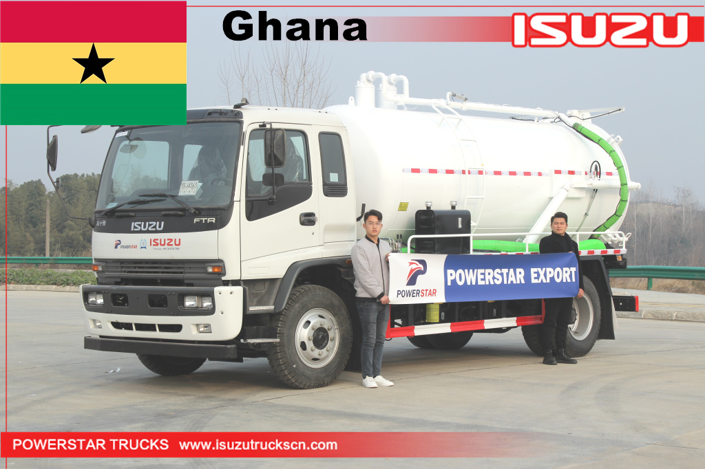 Ghana- ISUZU FTR Sewage Vacuum Pump Truck
    