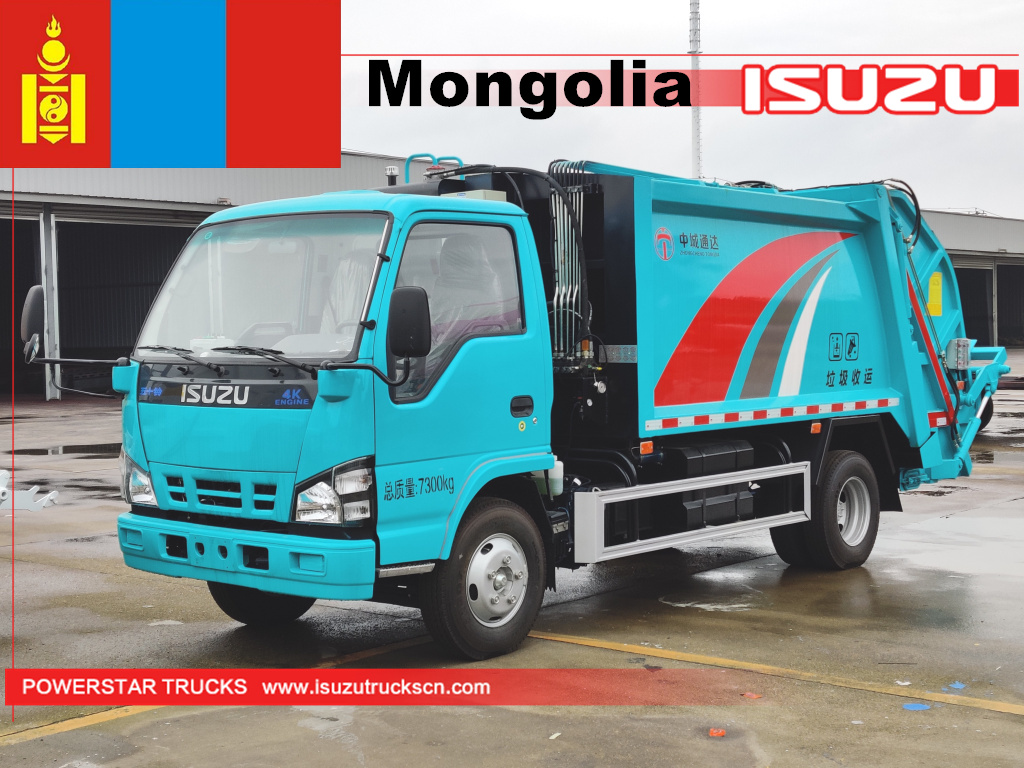 Mongolia - 1 unit ISUZU NKR 600P Rear Loader Garbage Compactor Truck
    