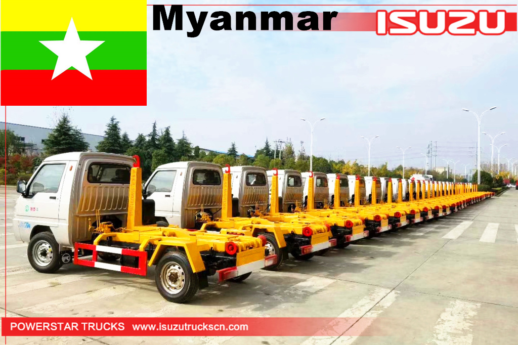 Myanmar - 22 unit ng FOTON hook lift truck
    